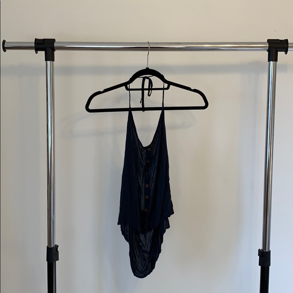 Navy halter crop top | brandy Melville